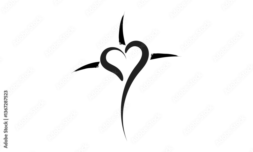 Christian Tattoo Art Vector Design - Cross, Faith, and Inspirational Symbol Vectors