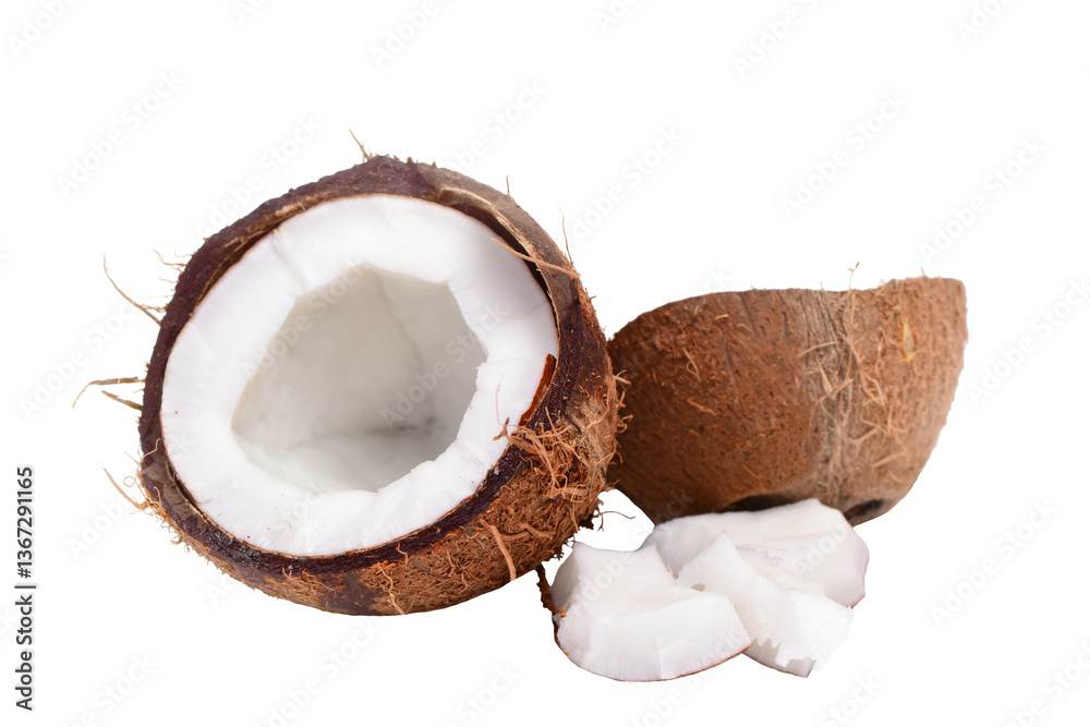 Coconut isolated on white