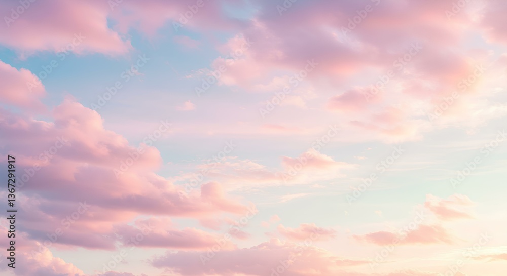 Obraz premium pink_clouds_wave_gradient_clouds_background