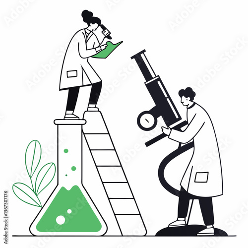 Scientific collaboration: Researchers advancing discoveries within innovative biotechnology environment