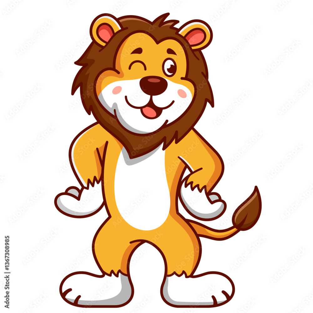 Obraz premium Lion head silhouette, Lion modern sports logo mascot.