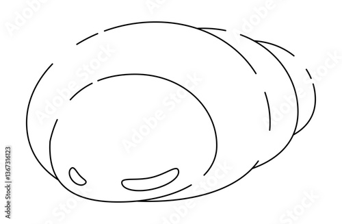 シンプルなチョココロネのイラスト