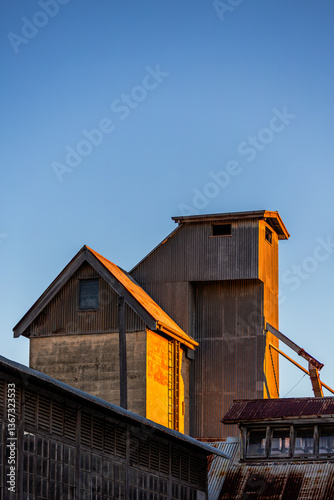 Wallpaper Mural Late afternoon light shining through an abandoned and neglected factory Torontodigital.ca