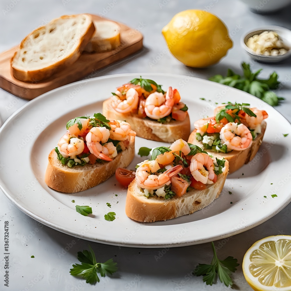 Delicious Shrimp Bruschetta Appetizer Delicious Shrimp Bruschetta Appetizer