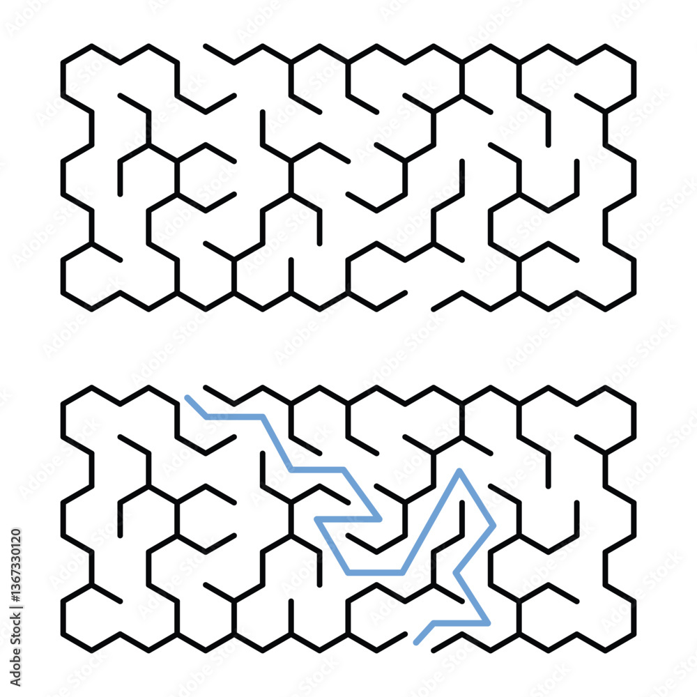 Hexagonal Labyrinth Maze for Kids Hexagonal Labyrinth Maze for Kids