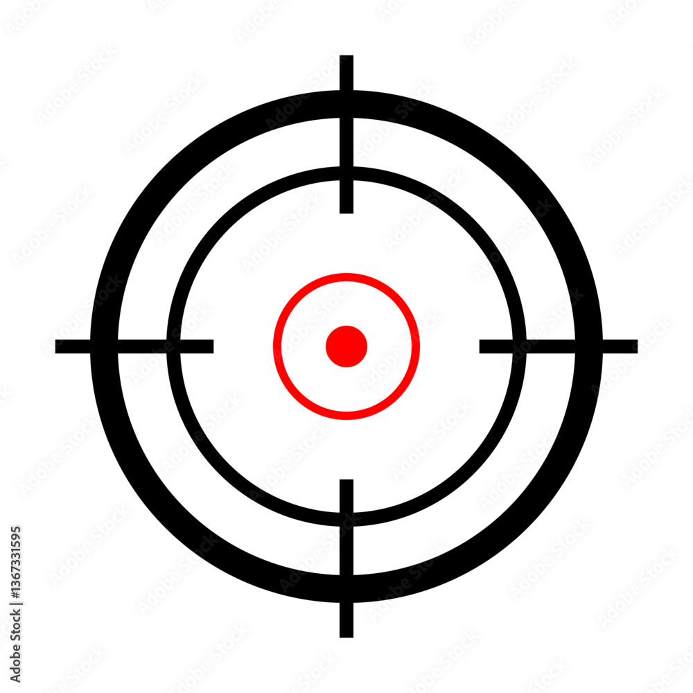 Black and Red Target with Bold Circular Design for Precision and Accuracy Black and Red Target with Bold Circular Design for Precision and Accuracy
