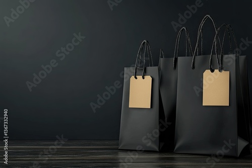 High Detail Picture of Black Friday Concept with Bags and Labels