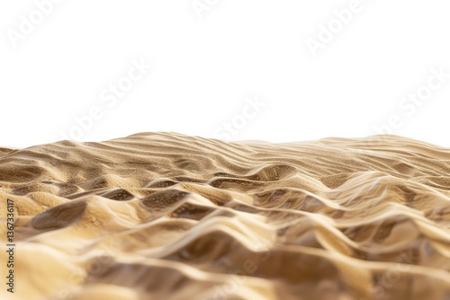 High Resolution of Desert Sand Isolated on White Background