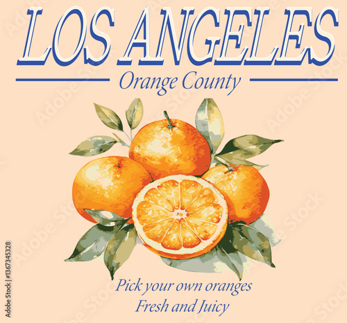 Oranges Trending Lemon citrus orange clementine italia italy LA Fashion juicy fruit vintage retro Amalfi Tee t-shirt logo slogan graphic artwork typography tote badge emblem crest Malibu fashion euro