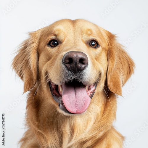 Wallpaper Mural A happy golden retriever with its tongue out Torontodigital.ca