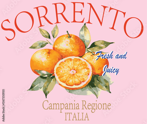 Oranges Trending Lemon citrus orange clementine italia italy LA Fashion juicy fruit vintage retro Amalfi Tee t-shirt logo slogan graphic artwork typography tote badge emblem crest Malibu fashion euro
