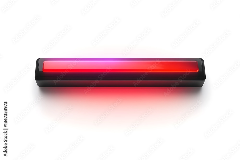 3D Icon of a Fighting Game Health Bar with Low HP. 3D Icon of a Fighting Game Health Bar with Low HP.