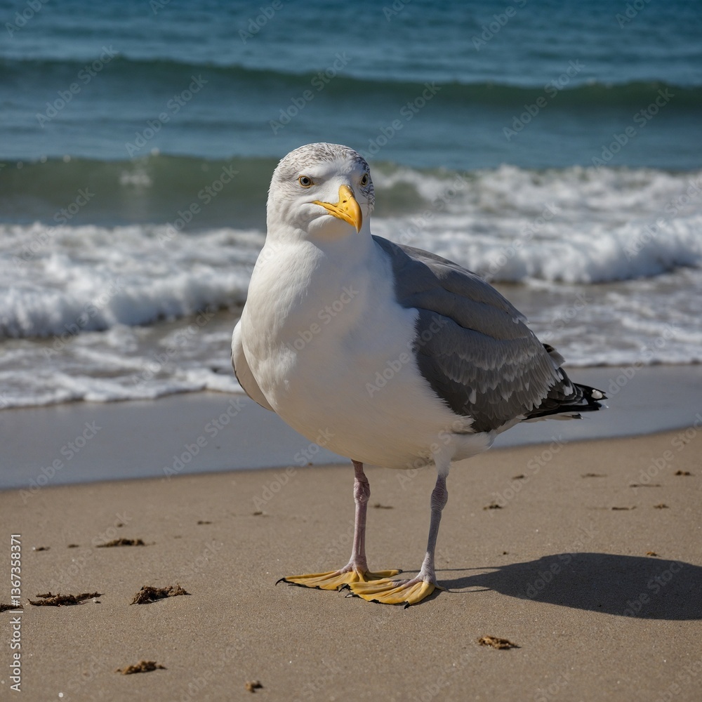 Obraz premium seagull on the beach