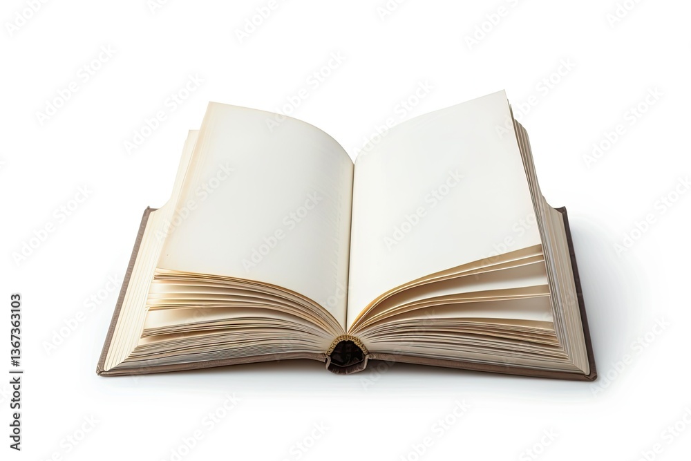 High Definition Visual of Blank Book Mockup Isolated on White Background High Definition Visual of Blank Book Mockup Isolated on White Background