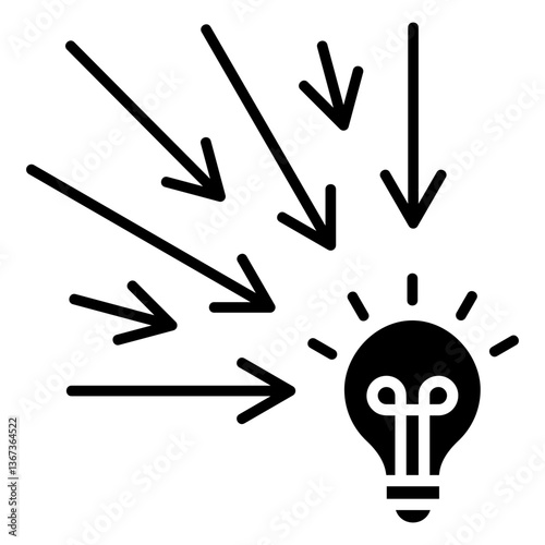 Simplification Glyph Icon