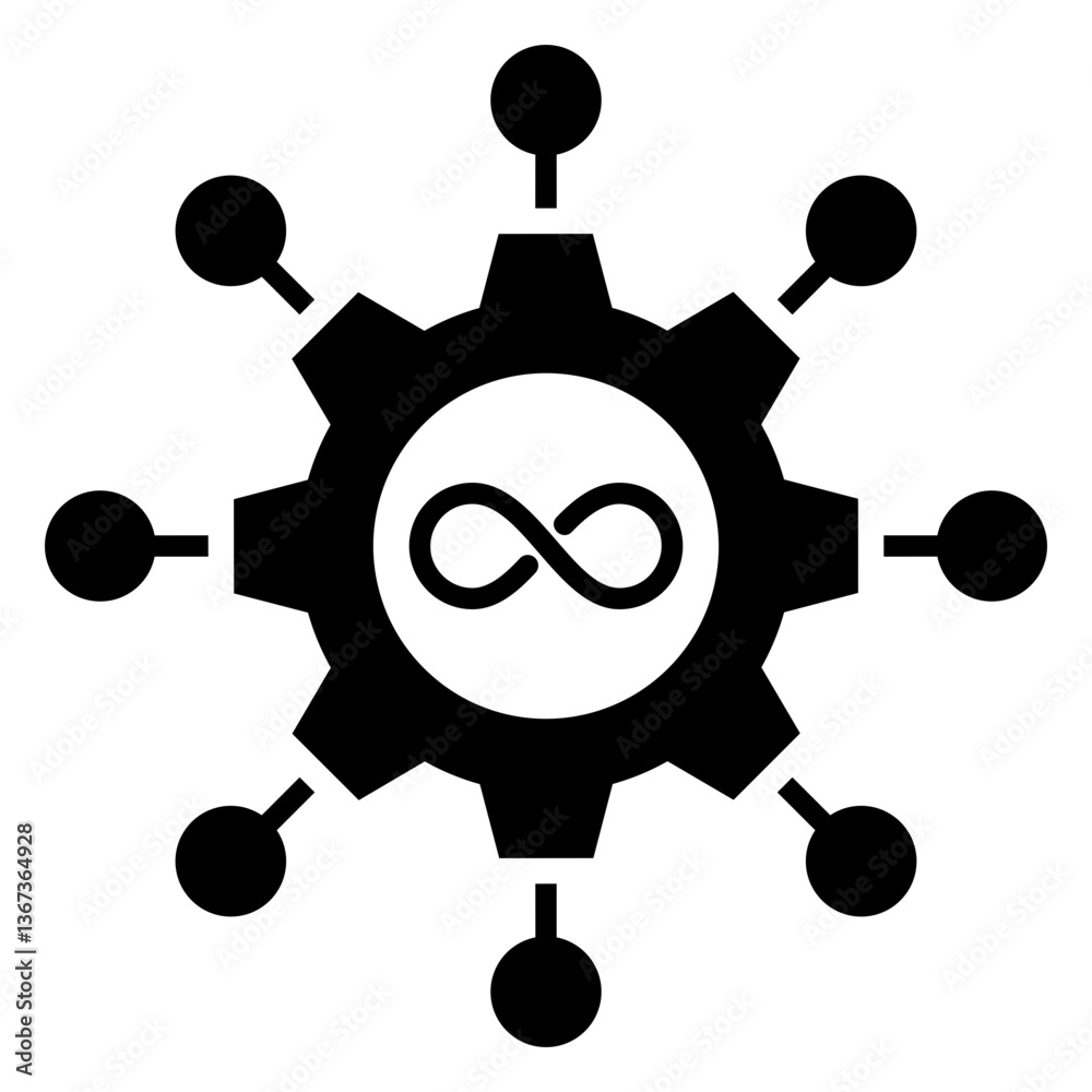 Integration Glyph Icon Integration Glyph Icon