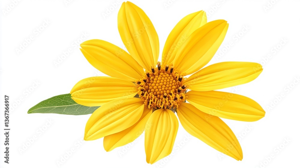 Obraz premium Yellow heliopsis with daisies in 3D watercolor set