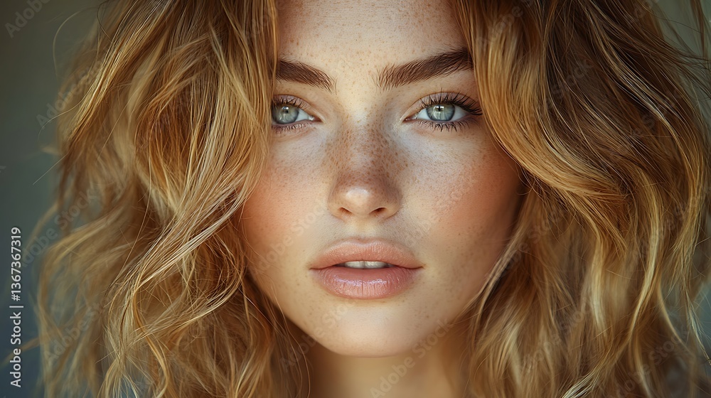 Fototapeta premium female model face in style 