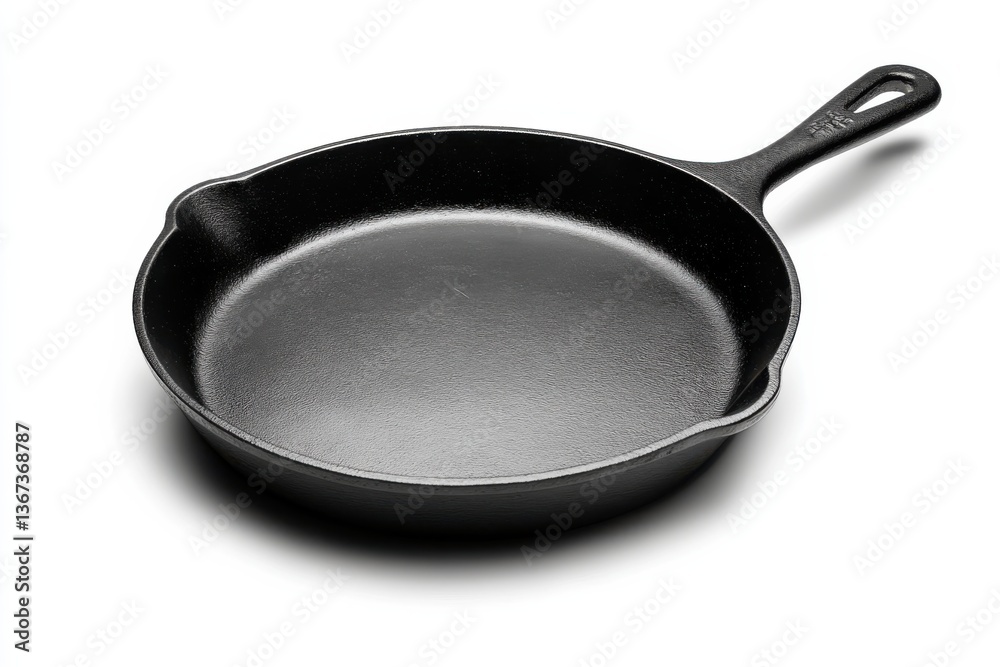 A classic cast iron skillet ready for culinary adventures in the kitchen isolated on transparent background A classic cast iron skillet ready for culinary adventures in the kitchen isolated on transparent background