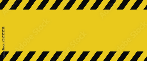 Warning yellow black diagonal stripes line. Safety stripe warning caution hazard danger road vector sign symbol. Vector illustration .