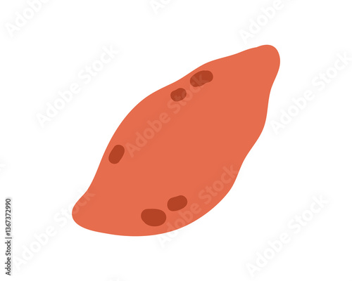 Sweet potato icon. Sweetpotato, batat turnip. Natural healthy food, starch vegetable. Fresh organic farm crop, nutrition. Flat graphic vector illustration isolated on white background