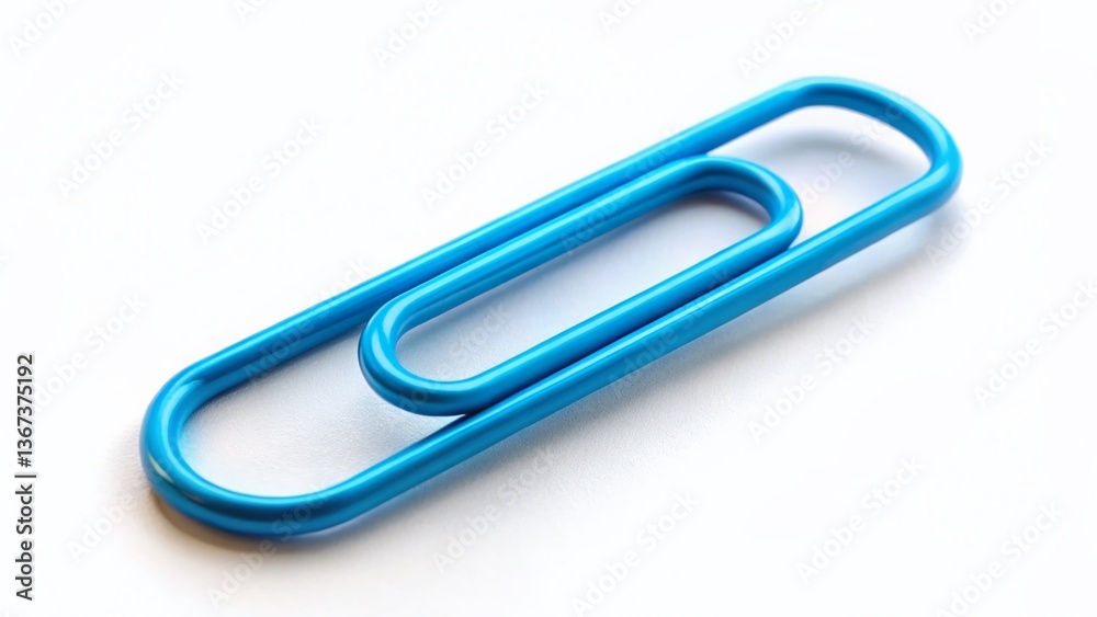 Blue Paperclip Isolated on White Background - Office Supply Stationery Cliparts Blue Paperclip Isolated on White Background - Office Supply Stationery Cliparts