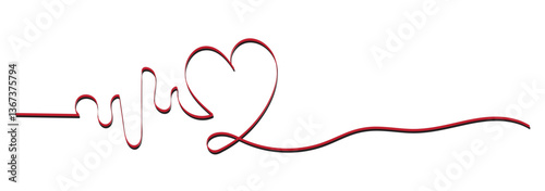 Hand drawn heart in thin line isolated, heart sketch doodle, scribble shape design for greeting invitation, wedding love, valentines, women, mother day, birthday or charity - vector . 