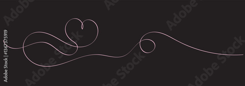 Hand drawn heart in thin line isolated, heart sketch doodle, scribble shape design for greeting invitation, wedding love, valentines, women, mother day, birthday or charity - vector . 