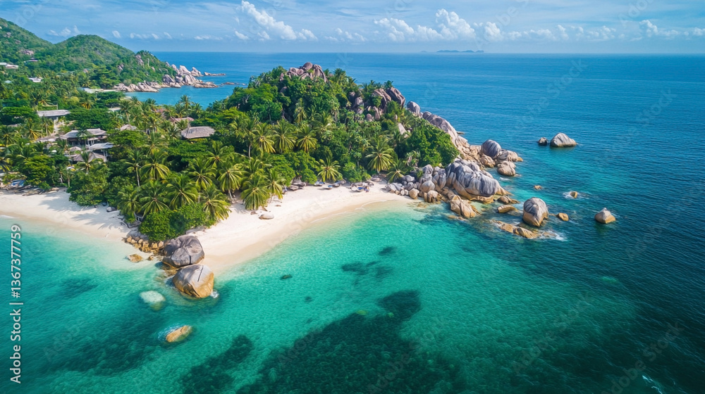 Obraz premium 無人島のビーチ