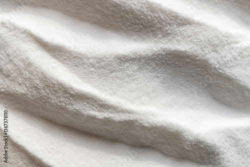 Pile of baking soda on white background