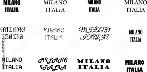 italian, italy, european, logo, building, sign, word, traditional, milano, text, vector, milan, font, travel, gate, arch, round, della, magnet, sticker, black, gothic, souvenir, architecture, cathedra