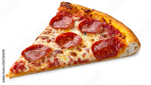 A slice of pepperoni pizza