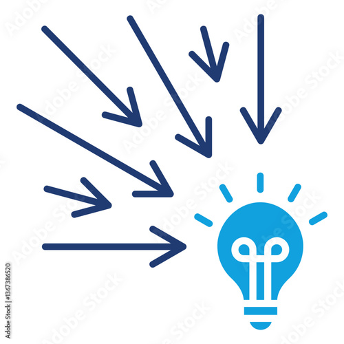 Simplification Flat Blue Icon