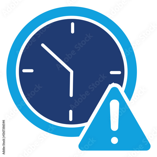 Lead Time Flat Blue Icon