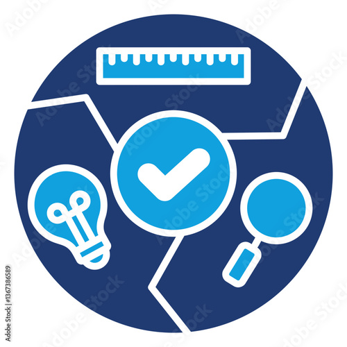Lean Flat Blue Icon