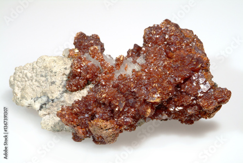 Photos Mineral Orpiment, Orpiment crystals on baryte crystals, Quiruvil