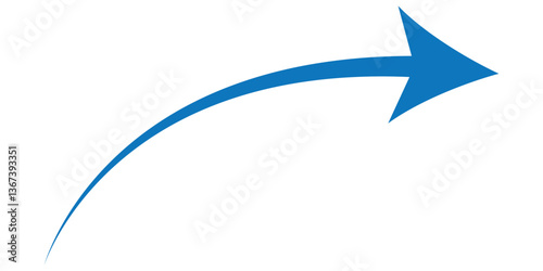 Long Red Curved arrow icon vector. Red long arrow vector. flat style Arrow symbol. RED of an arrow on a white background. vector illustration.