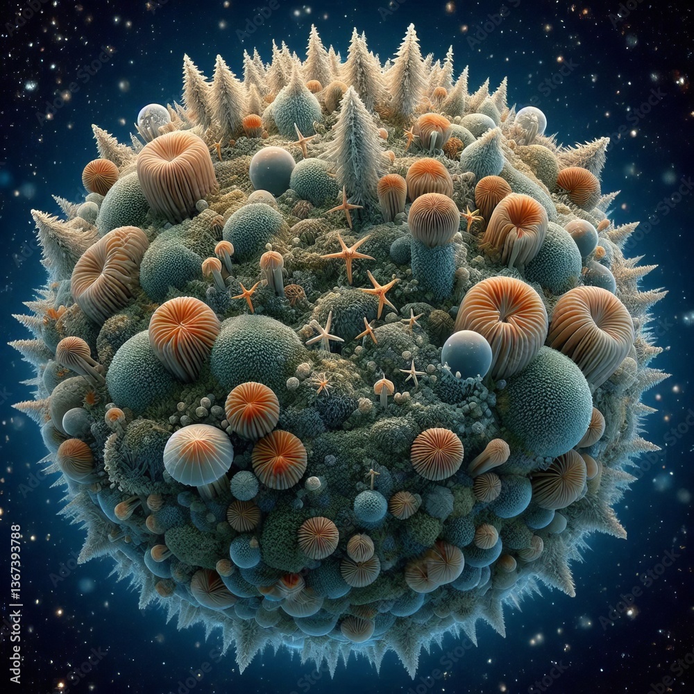 Naklejka premium Entire forest ecosystems contained within a