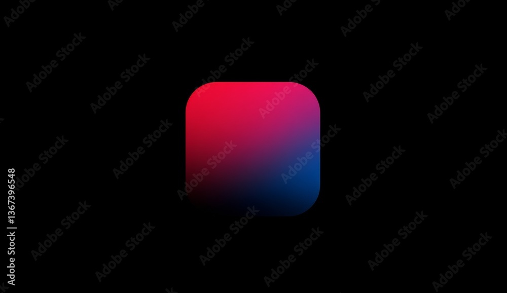 Gradient square app icon on black background Gradient square app icon on black background