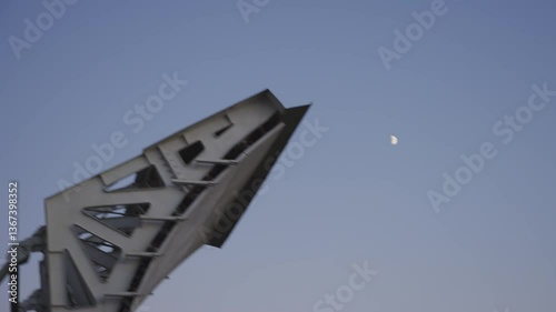 radio telescope receiver moon in the sky