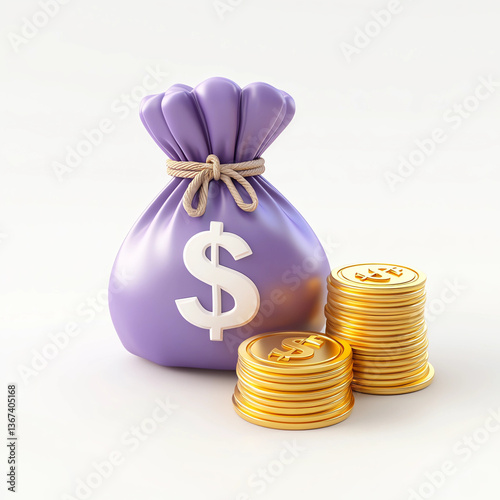 3d money graphic asset