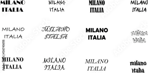 italian, italy, european, logo, building, sign, word, traditional, milano, text, vector, milan, font, travel, gate, arch, round, della, magnet, sticker, black, gothic, souvenir, architecture, cathedra