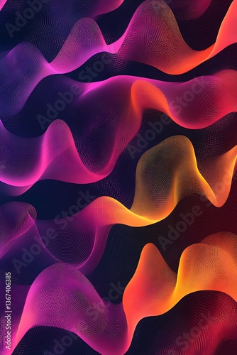 Colorful abstract flowing wave patterns against a dark background