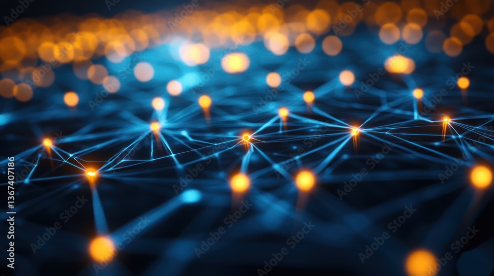 Fototapeta premium Abstract network connection.