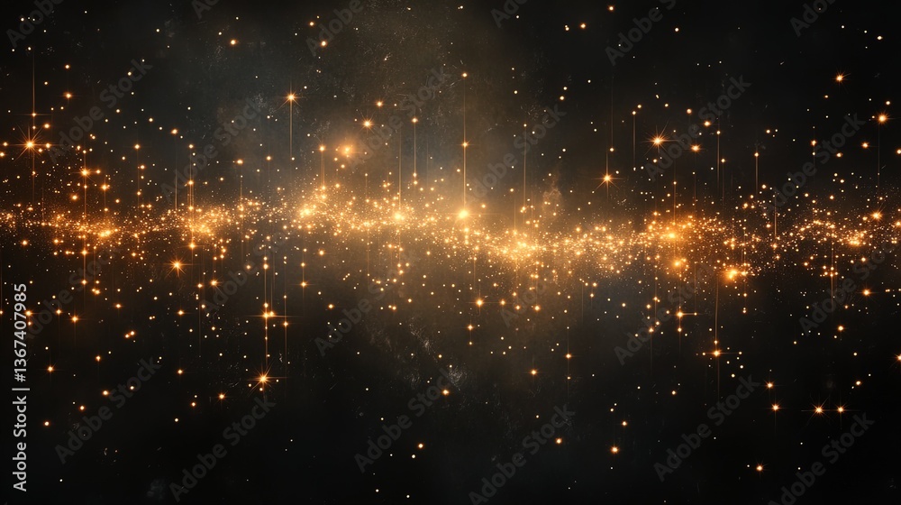 Fototapeta premium A scatter chart displayed as stars connected by glowing constellations