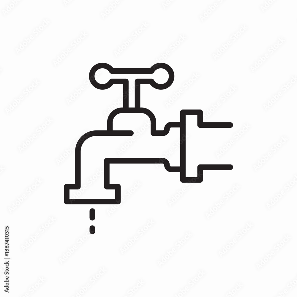 water tap icon vector sign water tap icon vector sign