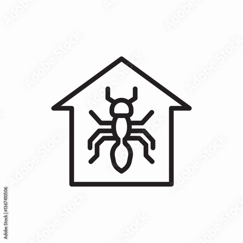 home insect icon vector sign