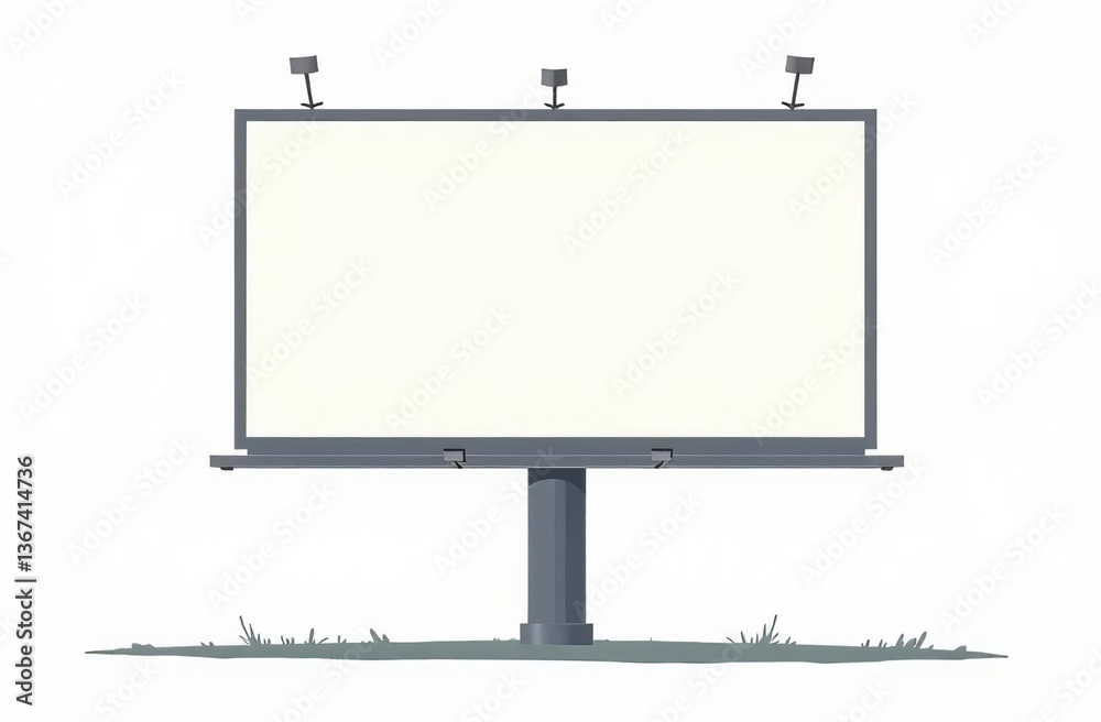 Obraz premium Blank digital display mockup on white background. Promotions, advertisements, or product information.