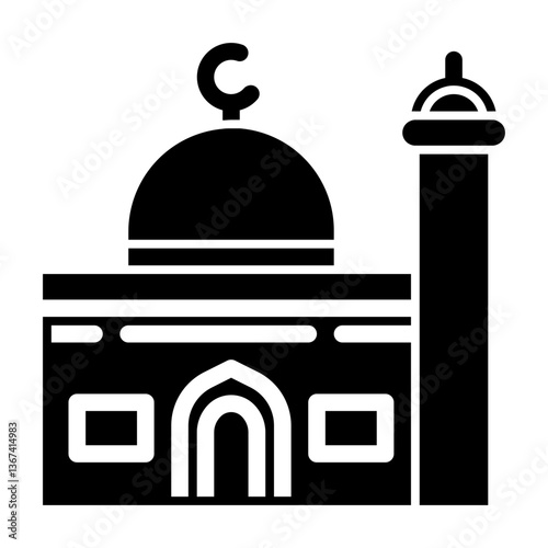 grand mosque glyph icon