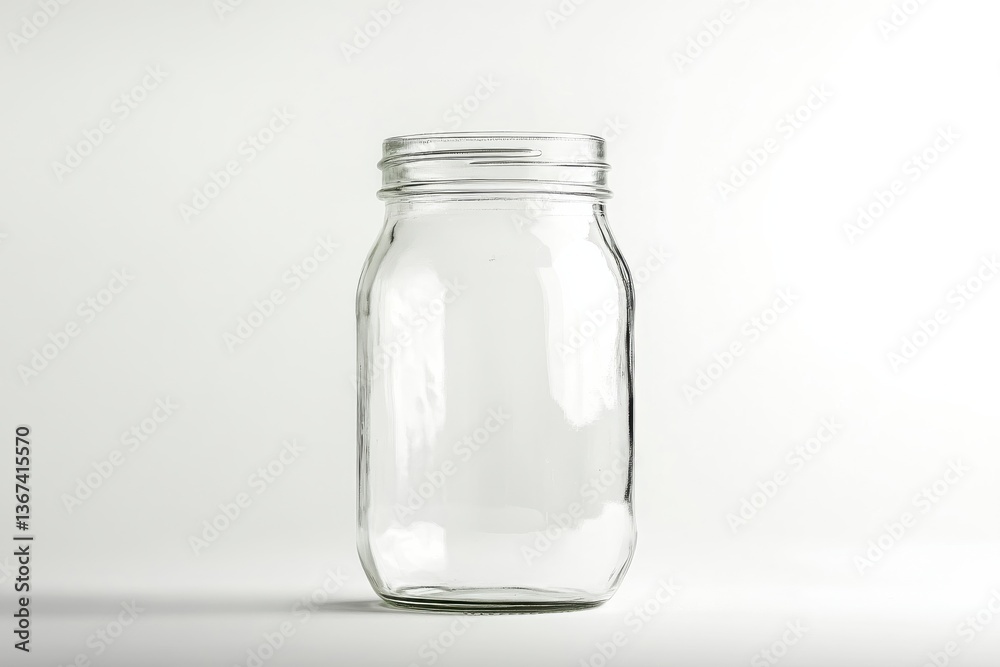 Empty glass jar on a plain background inviting creative storage ideas for every occasion isolated on transparent background Empty glass jar on a plain background inviting creative storage ideas for every occasion isolated on transparent background